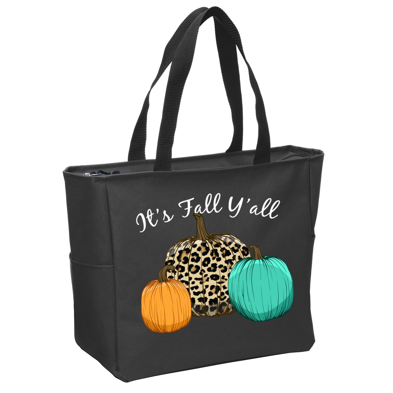 It's Fall Y'all Pumpkins Autumn Zip Tote Bag