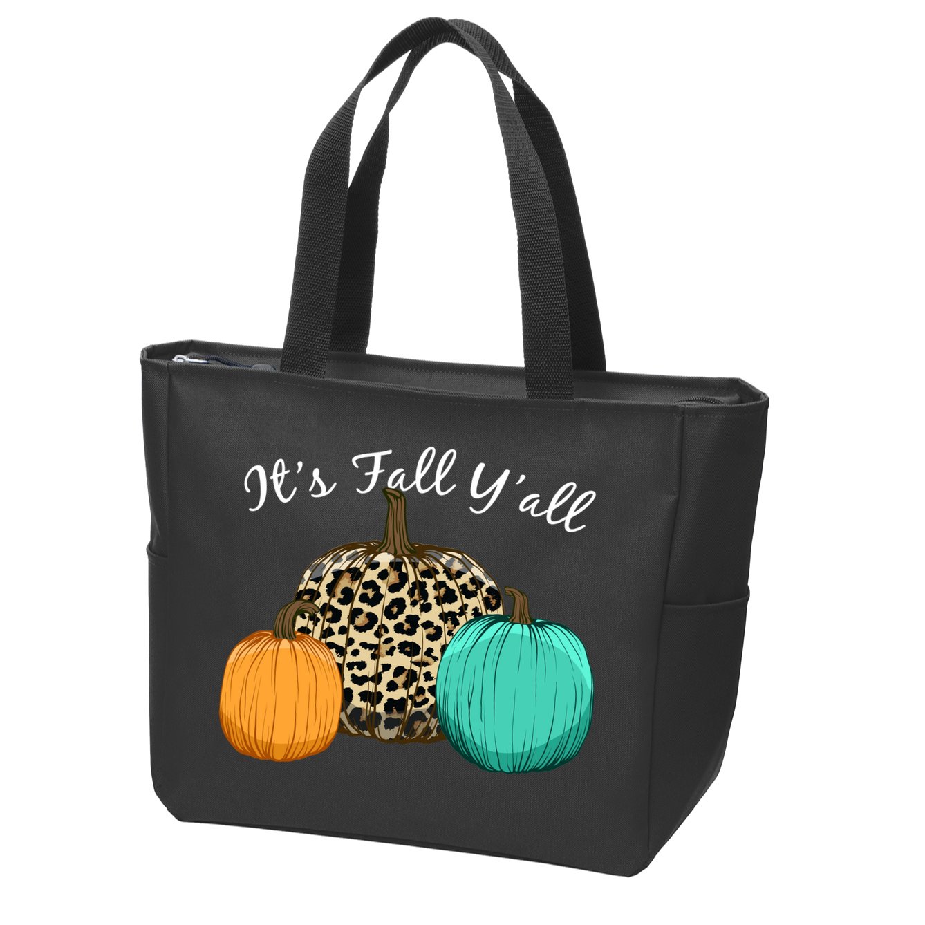 It's Fall Y'all Pumpkins Autumn Zip Tote Bag