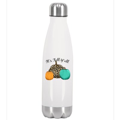 It's Fall Y'all Pumpkins Autumn Stainless Steel Insulated Water Bottle