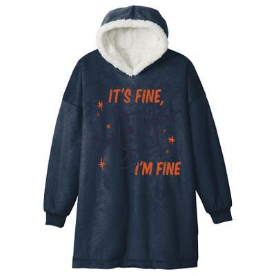 It's Fine I'm Fine Cat Hooded Wearable Blanket