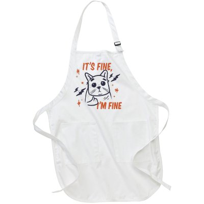 It's Fine I'm Fine Cat Full-Length Apron With Pockets