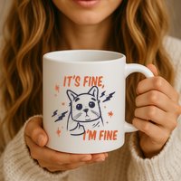 It's Fine I'm Fine Cat Mug