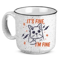 It's Fine I'm Fine Cat 15oz Campfire Ceramic Mug