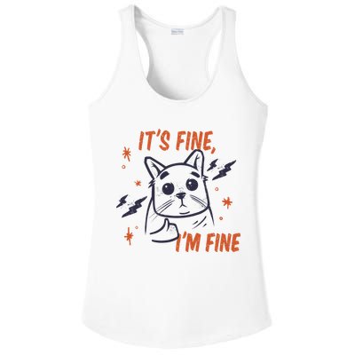 It's Fine I'm Fine Cat Ladies PosiCharge Competitor Racerback Tank