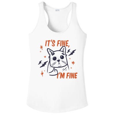 It's Fine I'm Fine Cat Ladies PosiCharge Competitor Racerback Tank