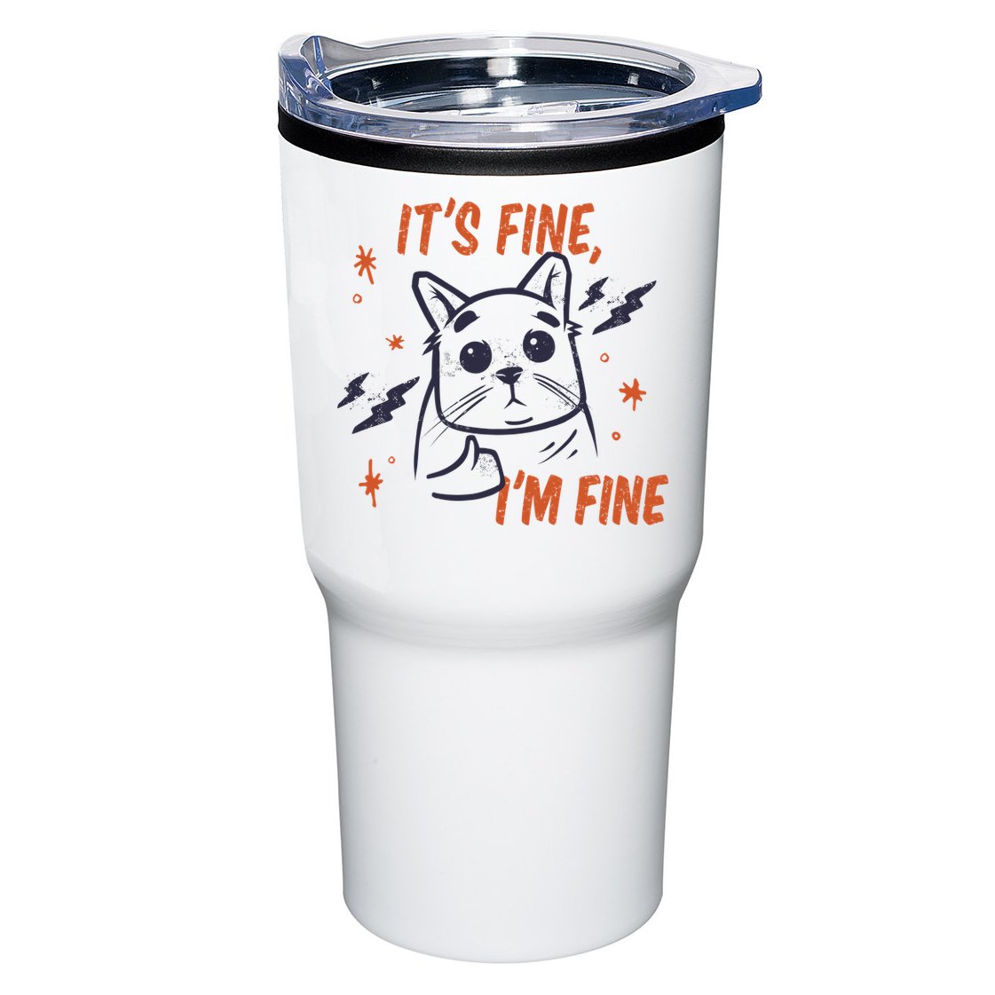 It's Fine I'm Fine Cat Tumbler