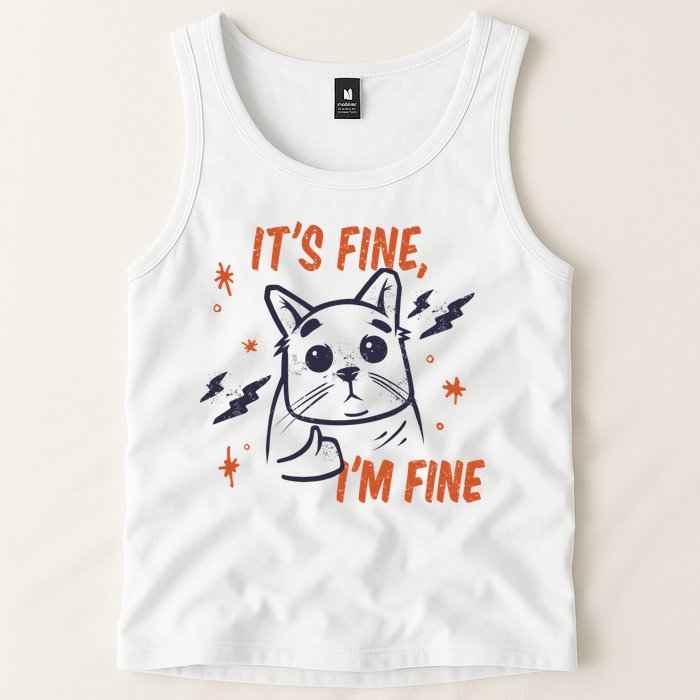 It's Fine I'm Fine Cat Tank Top