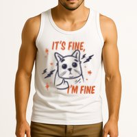 It's Fine I'm Fine Cat Tank Top