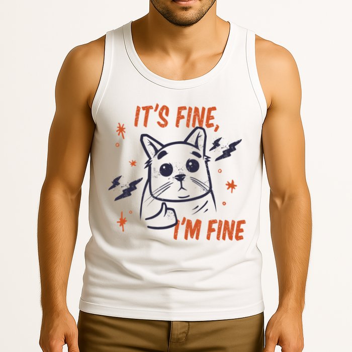 It's Fine I'm Fine Cat Tank Top