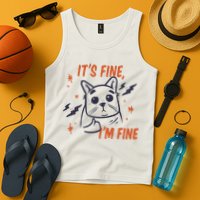 It's Fine I'm Fine Cat Tank Top