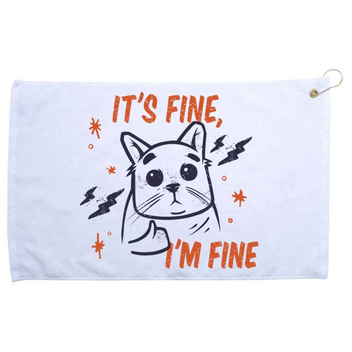 It's Fine I'm Fine Cat Grommeted Golf Towel