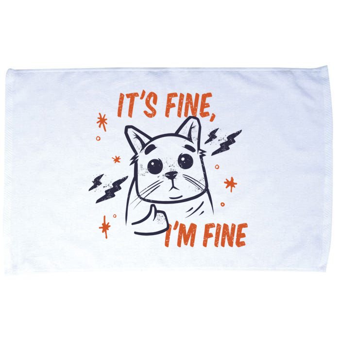 It's Fine I'm Fine Cat Microfiber Hand Towel