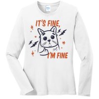 It's Fine I'm Fine Cat Ladies Long Sleeve Shirt