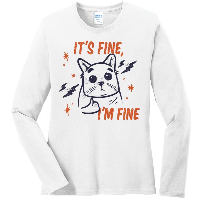 It's Fine I'm Fine Cat Ladies Long Sleeve Shirt