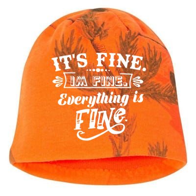 It's Fine I'm Fine Everything Is Fine Kati - Camo Knit Beanie