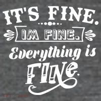 It's Fine I'm Fine Everything Is Fine 7 Panel Mesh Trucker Snapback Hat