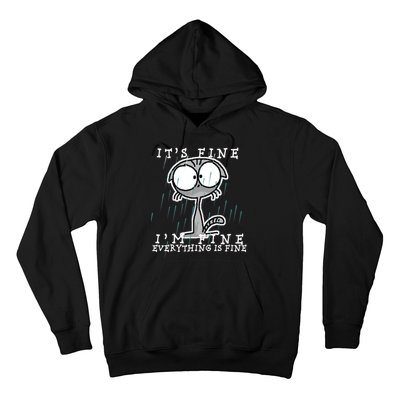 It's Fine I'm Fine Everything Is Fine Cat  Hoodie