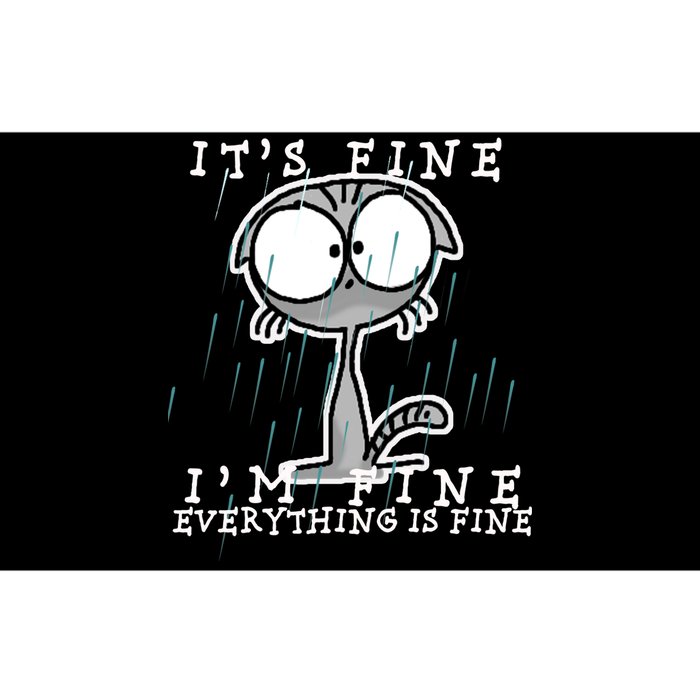 It's Fine I'm Fine Everything Is Fine Cat  Bumper Sticker