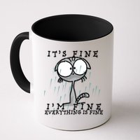It's Fine I'm Fine Everything Is Fine Cat  Mug