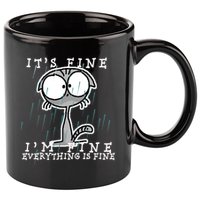 It's Fine I'm Fine Everything Is Fine Cat  11oz C Handle Ceramic Mug