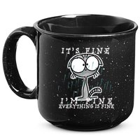 It's Fine I'm Fine Everything Is Fine Cat  15oz Campfire Ceramic Mug