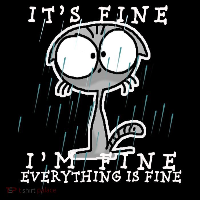 It's Fine I'm Fine Everything Is Fine Cat  Toddler Long Sleeve Shirt