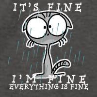 It's Fine I'm Fine Everything Is Fine Cat  Vector Backpack