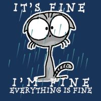 It's Fine I'm Fine Everything Is Fine Cat  Infant Baby Jersey Bodysuit