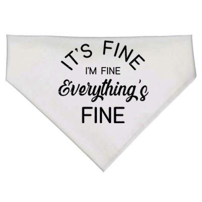 It's Fine I'm Fine Everything is FINE Funny Meme USA-Made Doggie Bandana