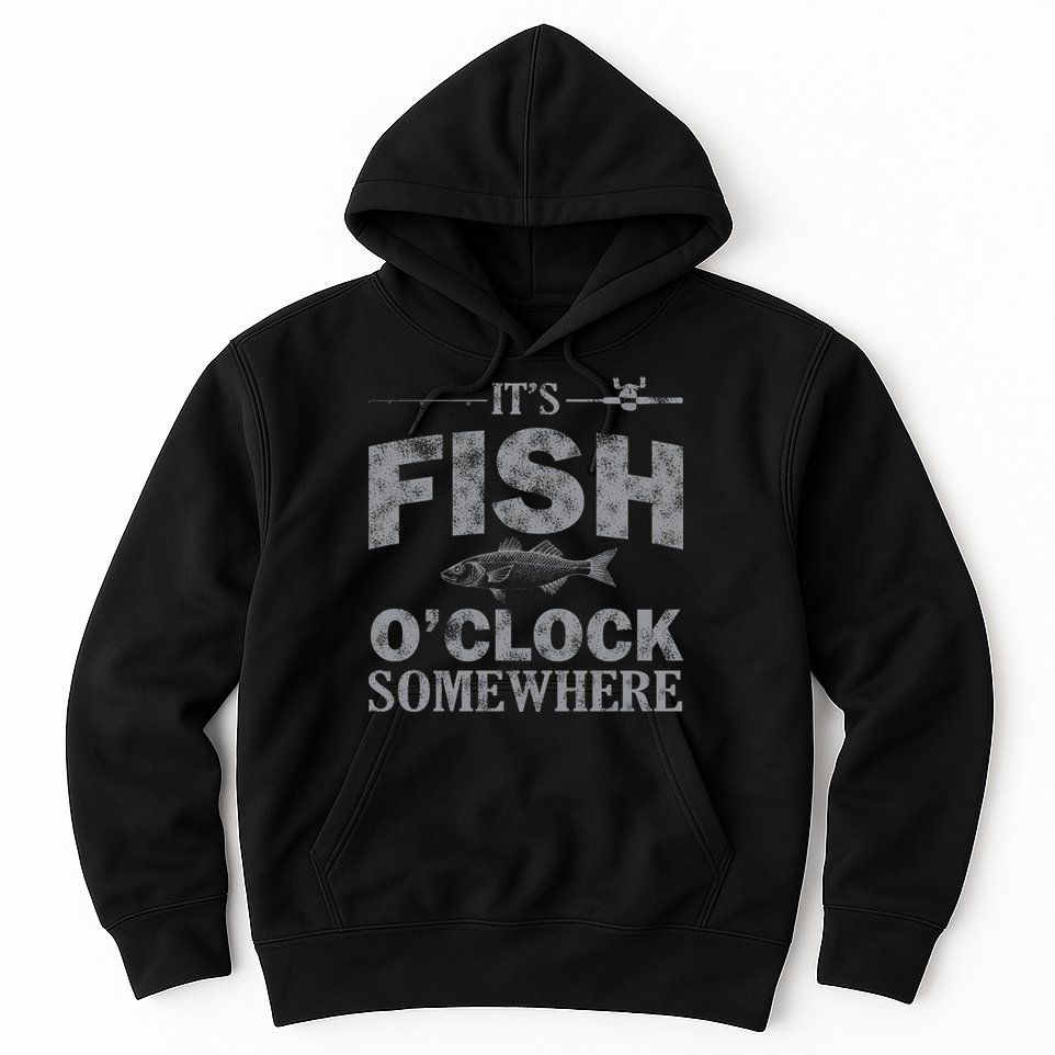 It's Fish O'Clock Somewhere Funny Hoodie