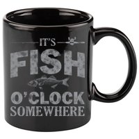 It's Fish O'Clock Somewhere Funny 11oz C Handle Ceramic Mug