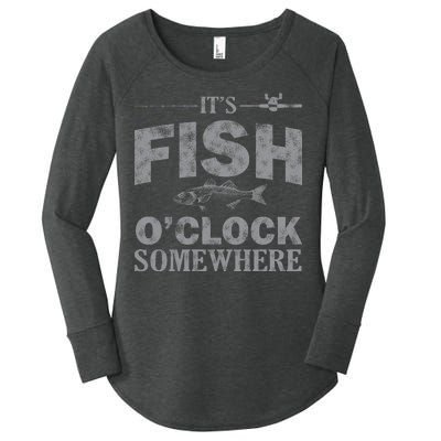 It's Fish O'Clock Somewhere Funny Women's Perfect Tri Tunic Long Sleeve Shirt