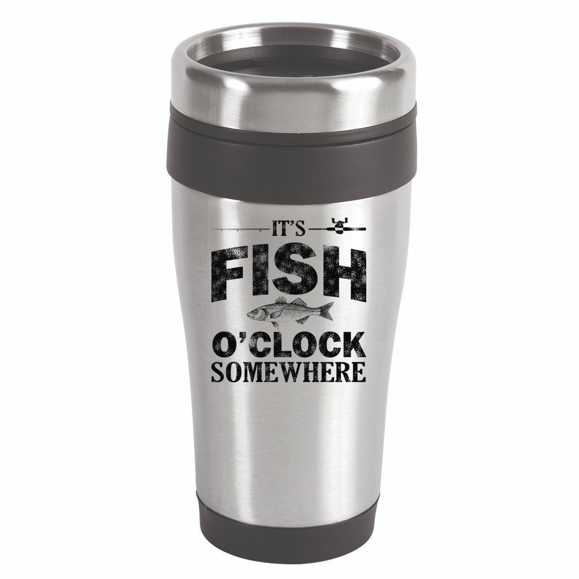 It's Fish O'Clock Somewhere Funny 16oz Travel Tumbler