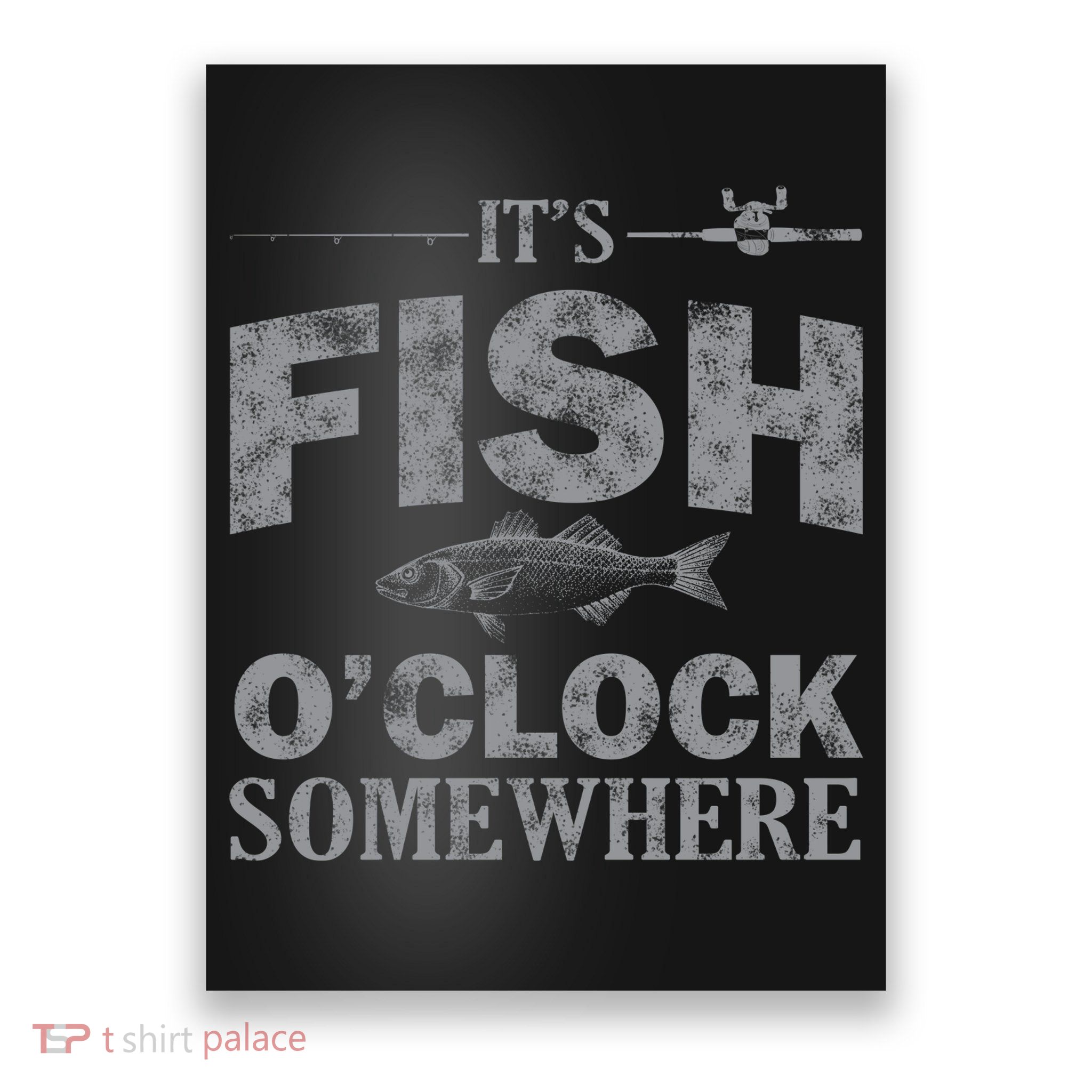 It's Fish O'Clock Somewhere Funny Poster