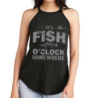 It's Fish O'Clock Somewhere Funny Women's Perfect Tri Rocker Tank
