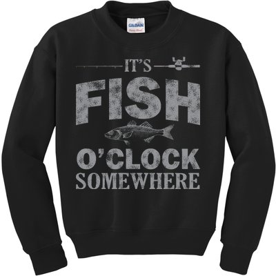 It's Fish O'Clock Somewhere Funny Kids Sweatshirt