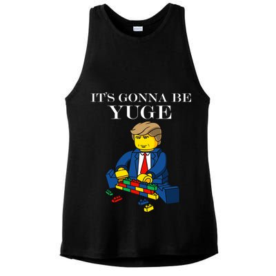 It's Going To Be YUGE - Trump Build a Wall Ladies PosiCharge Tri-Blend Wicking Tank