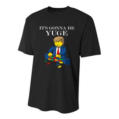 It's Going To Be YUGE - Trump Build a Wall Youth Performance Sprint T-Shirt