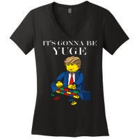 It's Going To Be YUGE - Trump Build a Wall Women's V-Neck T-Shirt