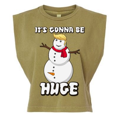 It's Gonna Be Huge Trump Christmas Snowman Garment-Dyed Women's Muscle Tee