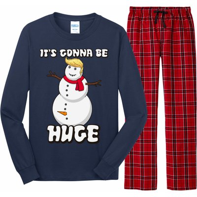 It's Gonna Be Huge Trump Christmas Snowman Long Sleeve Pajama Set