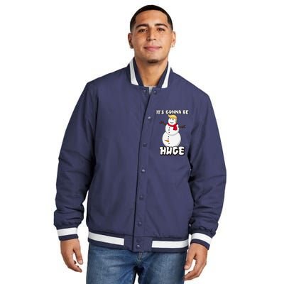 It's Gonna Be Huge Trump Christmas Snowman Insulated Varsity Jacket