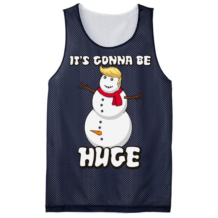 It's Gonna Be Huge Trump Christmas Snowman Mesh Reversible Basketball Jersey Tank