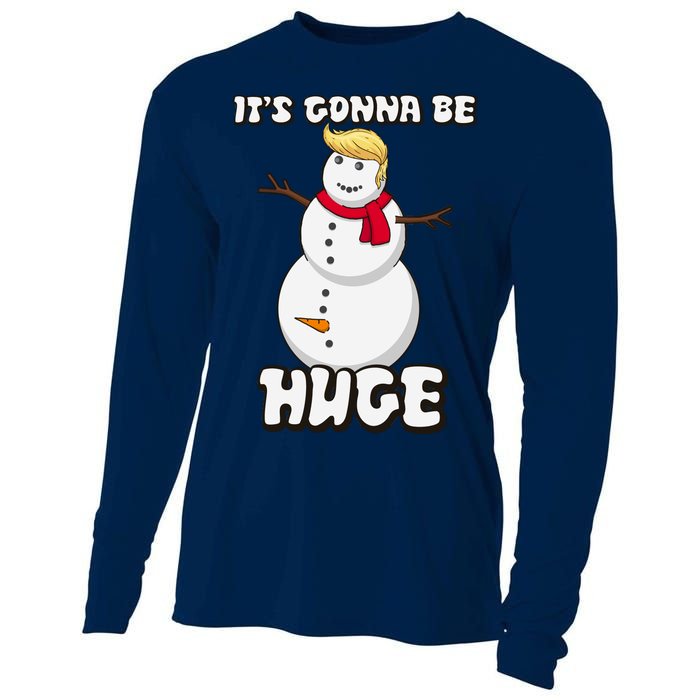 It's Gonna Be Huge Trump Christmas Snowman Cooling Performance Long Sleeve Crew