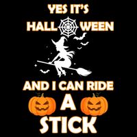 Its Halloween & I Can Ride a Stick Witch 7-Panel Snapback Hat