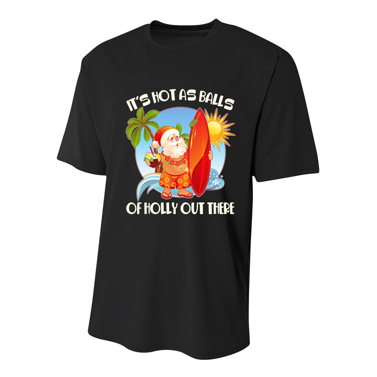 It's Hot As Balls Of Holly Out There Christmas In July Youth Performance Sprint T-Shirt