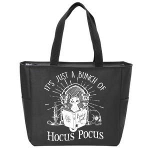 It's Just A Bunch Of Hocus Pocus Cat Halloween Zip Tote Bag