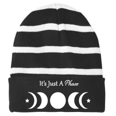 It's Just A Phase Striped Beanie with Solid Band