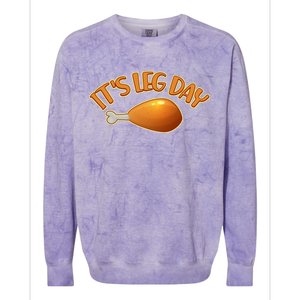 It's Leg Day Funny Thanksgiving Colorblast Crewneck Sweatshirt