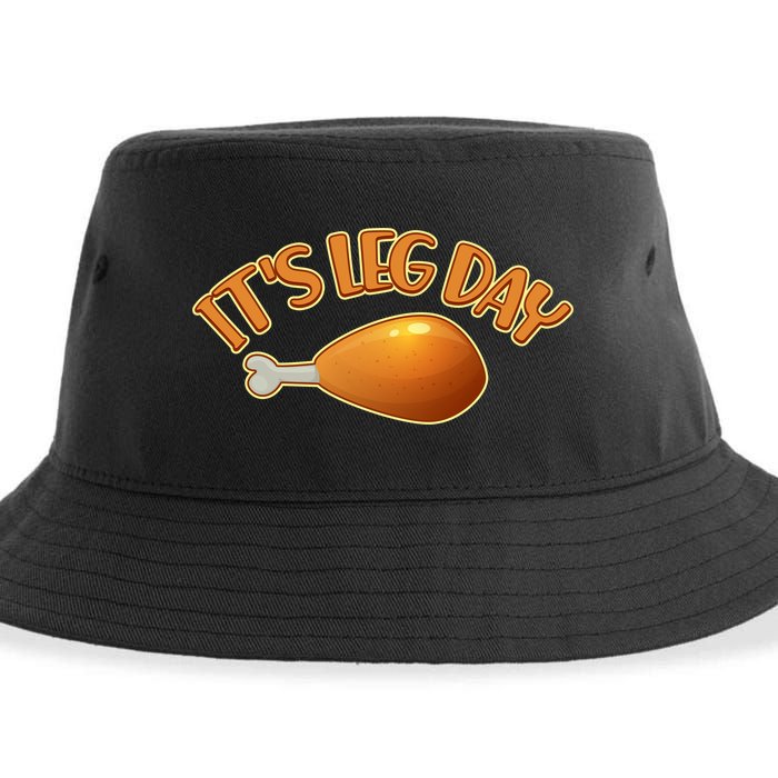 It's Leg Day Funny Thanksgiving Sustainable Bucket Hat